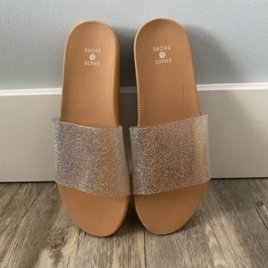 Shimmer Slide Sandals